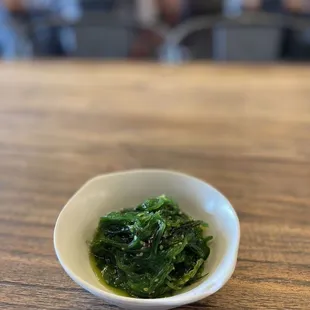 a small bowl of greens