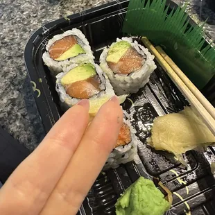 Bug shell on my sushi