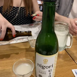 drink, sushi and sashimi