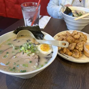 Tonkotsu Ramen and Chicken Karaage