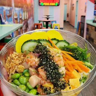 Build Your Own Poké Bowl: 2 protein (salmon&amp;yellowtail)