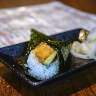 Spicy Salmon Hand Roll - IG: @nelson_eats