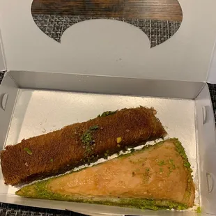 Top: Royal Burma Kadayif; Bottom: Fistikli (Pistachio) Baklava