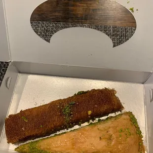 Top: Royal Burma Kadayif; Bottom: Fistikli (Pistachio) Baklava