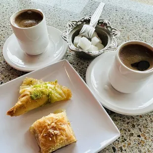 We wanted some coffee and found this lovely spot with sweet and savory dishes.  Turkish coffee -perfect and the best baklavas.