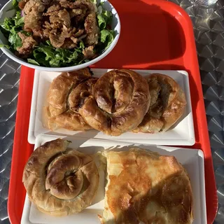 Dner Salad, Turkish style gyros.