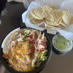 Veggie burrito bowl chips