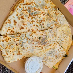 Spinach Gozleme and Pistachio Cake