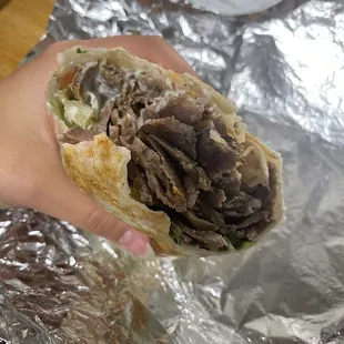 1-Beef Doner/Shawarma/Gyro Wrap