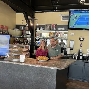 Owners and Baklava Tray