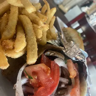 #Combo #1 BEEF GYRO, FRIES &amp; DRINK