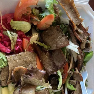 Delicious gyro salad