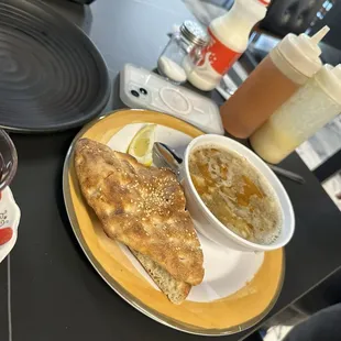 Soup and pita