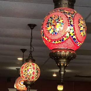 Beautiful cut glass lamps