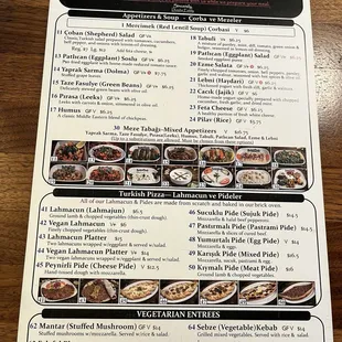 Current menu 2 as of 4/24