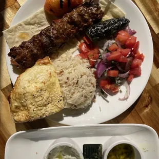 Kefta kabob lunch special. Comes with a soup.