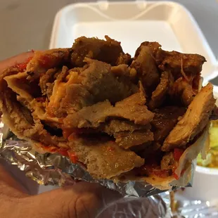 The wrap is stuffed and so fresh.