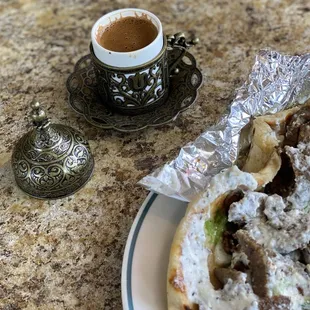 Turkish Coffee, Lamb Gyro