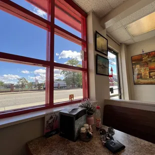 View from our table inside