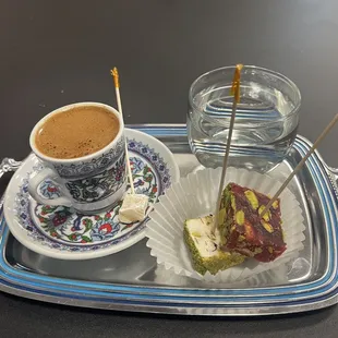 Turkish coffee with Turkish delights