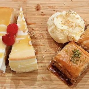 Cheese cake and baklava!