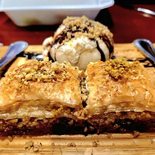 two desserts on a cutting board