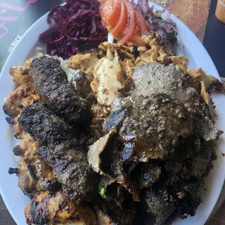 Mixed Lamb and Chicken Gyro Platter