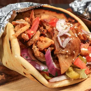 Chicken (Doner) Shawarma Pita.