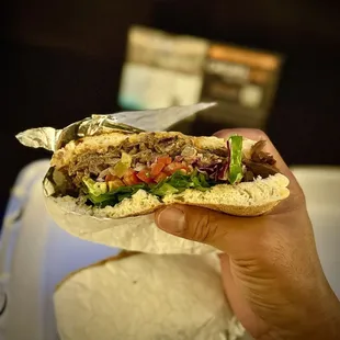 Turkish Beef N Lamb Gyro Sandwich