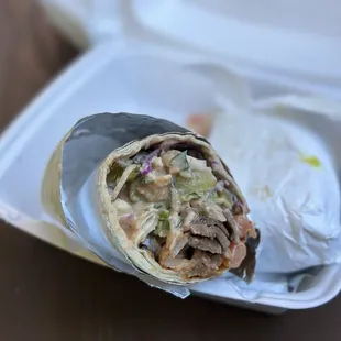 Beef N Lamb, Chicken (mixed) Gyro Doner Sandwich