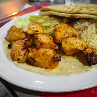 a plate of food on a table