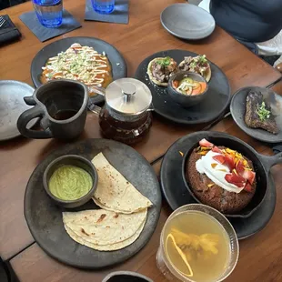 Quesadillas, blue corn pancakes, Garnachas Istmeñas, Entomatadas, Piña Tatemada