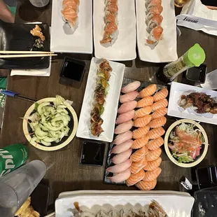 food, sushi and sashimi