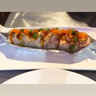 a plate of food on a table