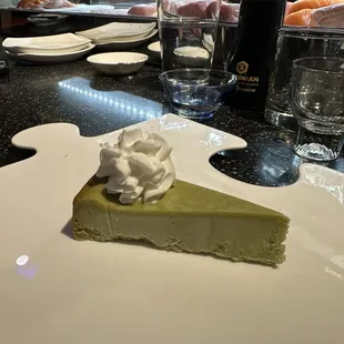 Green tea cheesecake