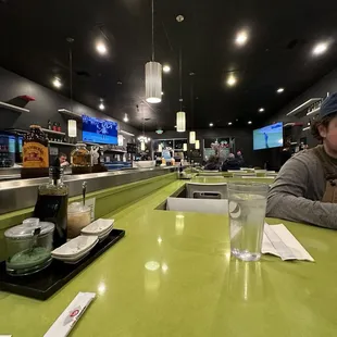 sushi and sashimi, interior