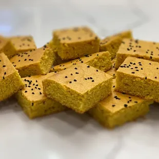 Corn Cake ( Hawasi)  Black seed topping
