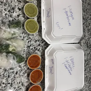 the contents of a meal