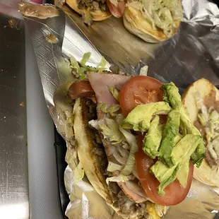 Bistec torta with everything.