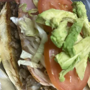 a close up of a sandwich