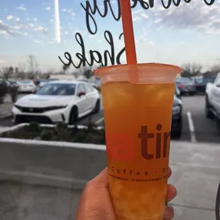 Passion Fruit Green Tea w/ Mango Stars