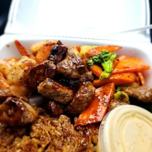 a container of food