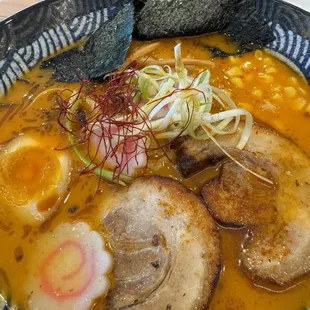 Spicy chicken soup ramen