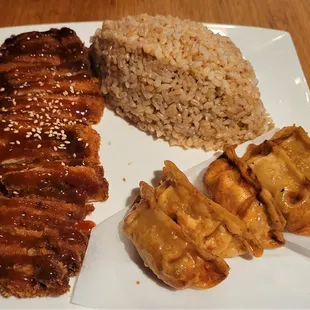 Chicken Katsu and Gyoza combo special for the day, $11 - 4 Stars