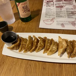 Gyoza and soju