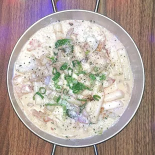 Shrimp Bacon Cream Topokki