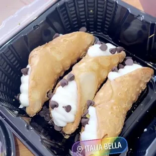 a plate of pastries on a table
