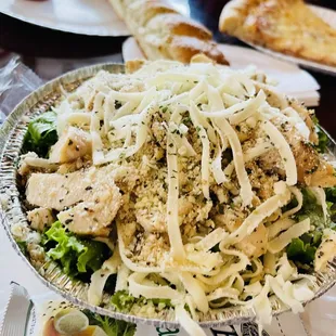 Caesar salad with chicken