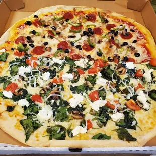 Whole huge pizza