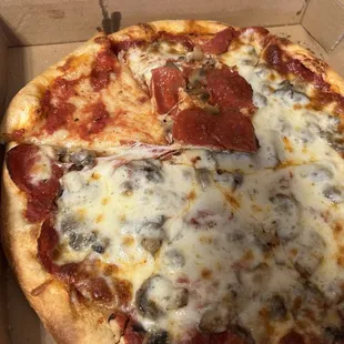 Pepperoni and Mushroom Pizza